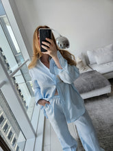 Load image into Gallery viewer, Olive Oversized Shirt in Sky
