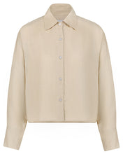 Load image into Gallery viewer, Sage Cropped Shirt in Latte

